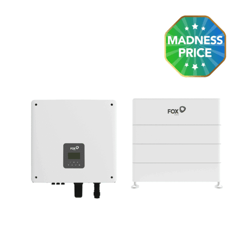 FOXESS H1(G2) 5kW Hybrid Inverter + CQ7 Battery Storage 7 FOXESS H1(G2) 5kW hybrid inverter with dual CTs and 27.84kWh CQ7 battery storage system for new installations or AC-coupled single-phase residential properties.